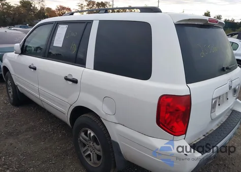 2004 Honda Pilot Ex-L из США, поврежденный, VIN 2HKYF18744H606242